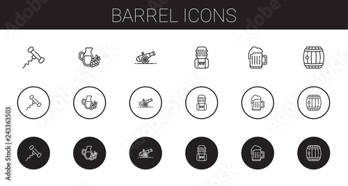 barrel icons set