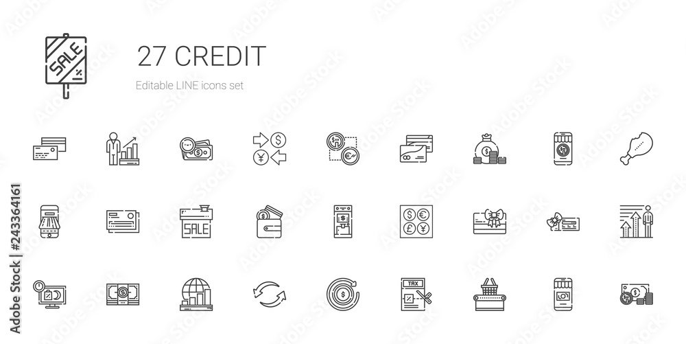 credit icons set credit icons set