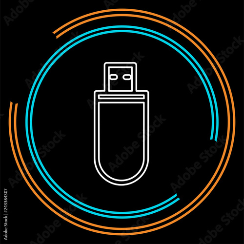 pendrive sign illustration, usb icon