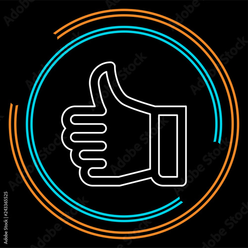 approved sign - hand thumb up icon