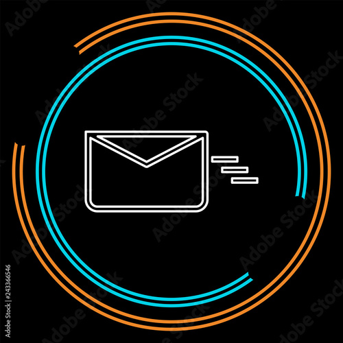 sending mail or message icon, envelope
