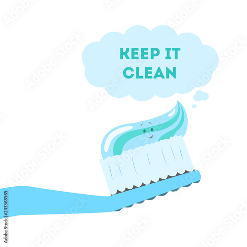 Toothpaste and toothbrush for a dental care