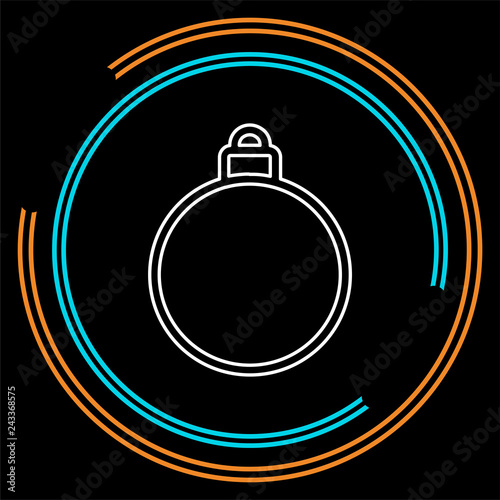 Christmas decorations icon. Logo element