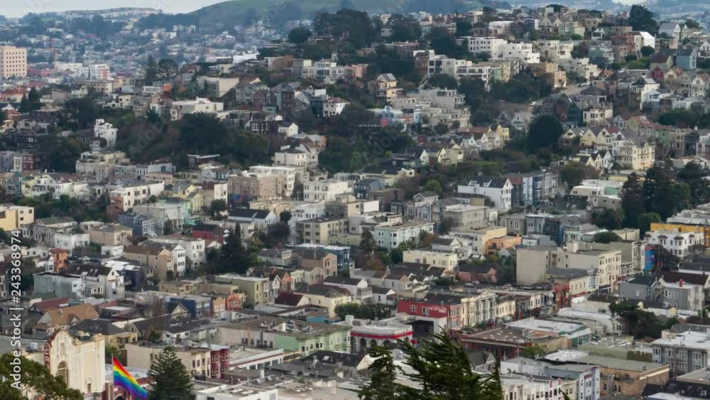 San Francisco Aerial Drone over Castro District San Francisco Aerial Drone over Castro District