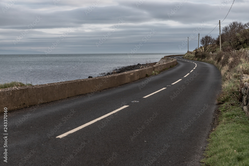 Road and bay Road and bay