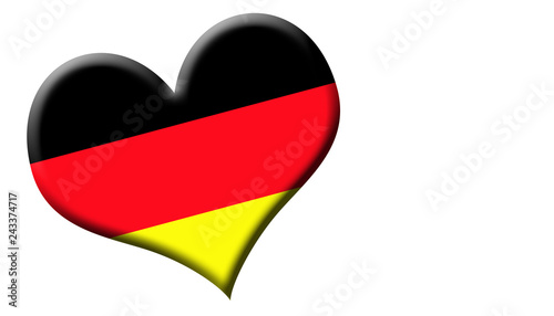 Herz in den deutschen Nationalfarben