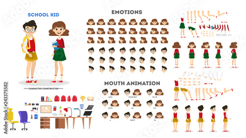 Boy character on barbeque set for animation