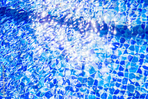 Blurred or defocused image of tile pool closeup