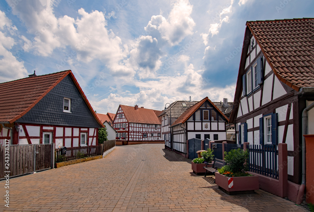 Fachwerkhäuser in Langendiebach, Main-Kinzig-Kreis, Hessen, Deutschland