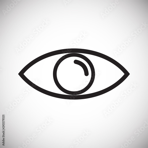 Eye icon on white background for graphic and web design, Modern simple vector sign. Internet concept. Trendy symbol for website design web button or mobile app