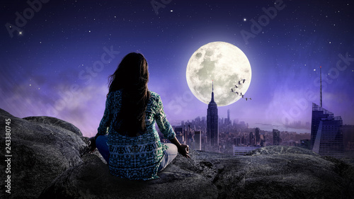 Meditation im Mondschein
