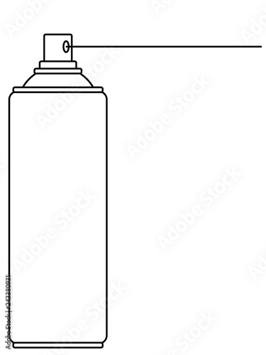 Aerosol can contour illustration
