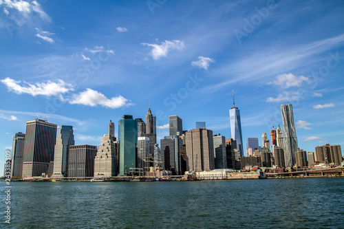 Manhattan downtown skyline, view from Brooklyn. New York city, USA. Travel USA. © Telly
