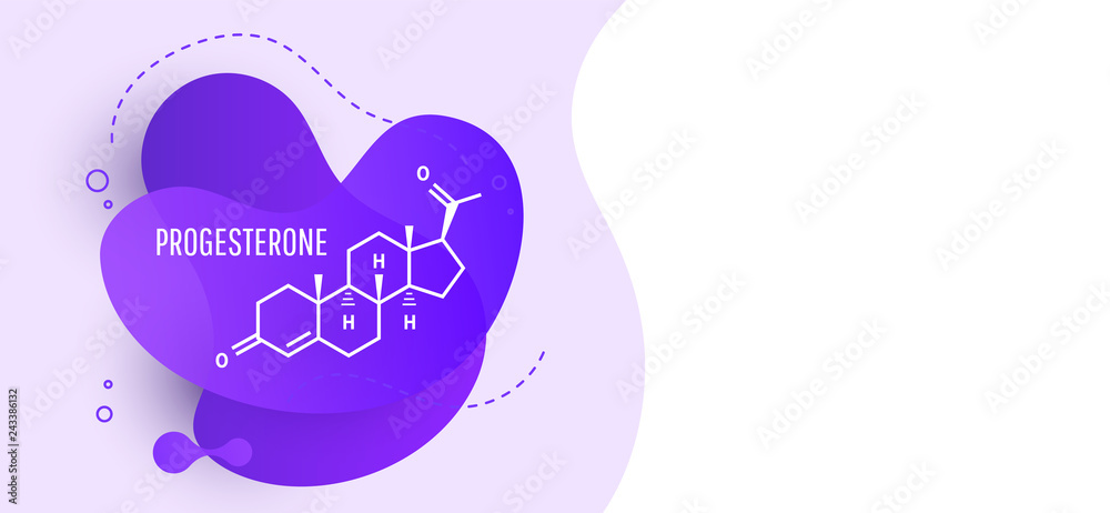 Plays role in menstrual cycle and pregnancy. Skeletal formula.