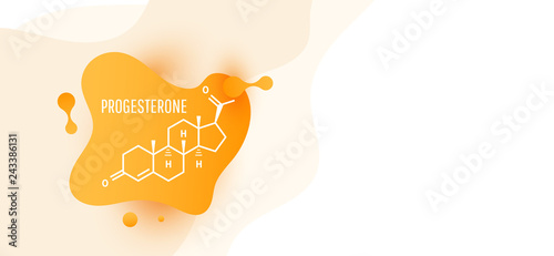 Plays role in menstrual cycle and pregnancy. Skeletal formula.