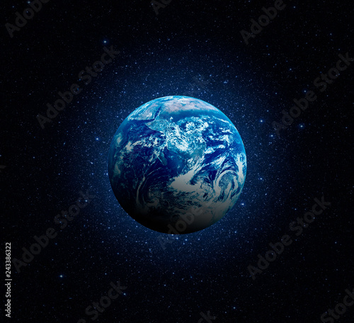 Fototapeta Naklejka Na Ścianę i Meble -  Planet Earth. Earth in the endless stellar space. Elements of this image furnished by NASA