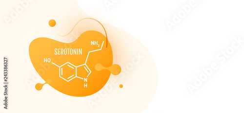 Serotonin hormone structural chemical formula 