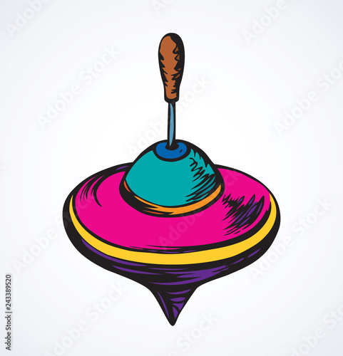 Spinning Top. Vector drawing