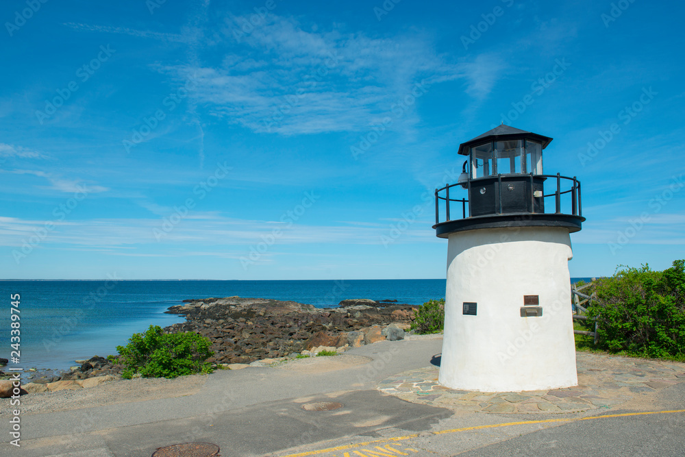 Lobster Point Lighthouse was built in 1948 on Marginal Way in Ogunquit, Maine, USA.