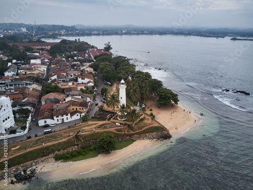 Aerial view. Sri Lanka. Galle. The Fort Galle. The lighthouse photo