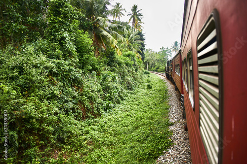 Sri Lanka railway.Old train.