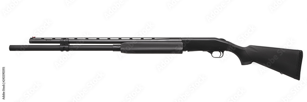 Shotgun isolated on white Shotgun isolated on white