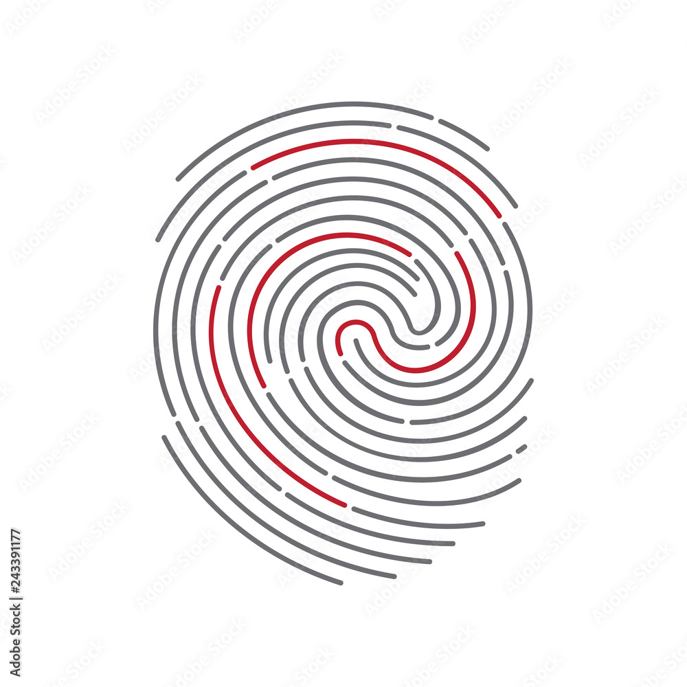 Finger id icon on white background for graphic and web design, Modern simple vector sign. Internet concept. Trendy symbol for website design web button or mobile app Finger id icon on white background for graphic and web design, Modern simple vector sign. Internet concept. Trendy symbol for website design web button or mobile app