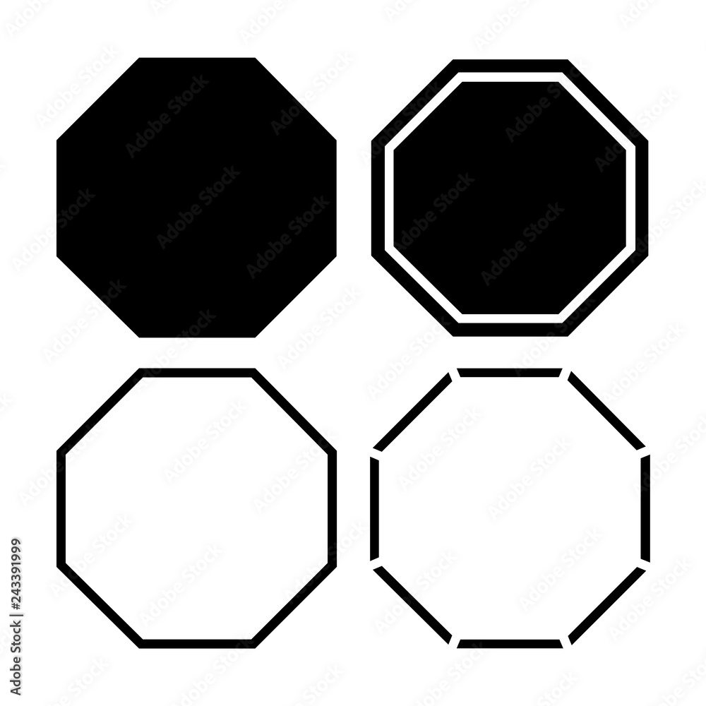 Fototapeta premium Octagon icon. Vector illustration