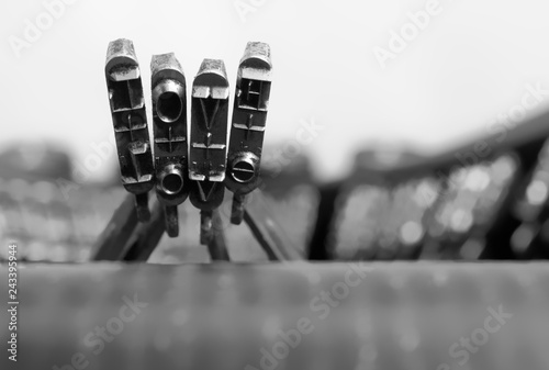 Detail of letters LOVE of old typewriter (6)
