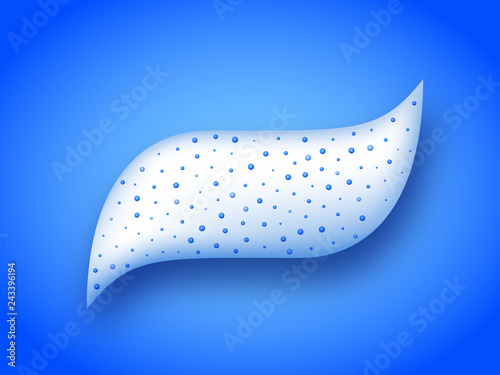 Tooth paste, Microplastic particles in cosmetic products, vector illustration