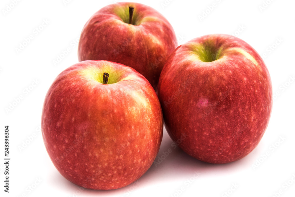 Red apples isolated on white background Red apples isolated on white background