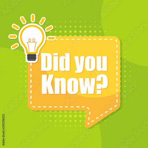Did you know? Vector lettering background