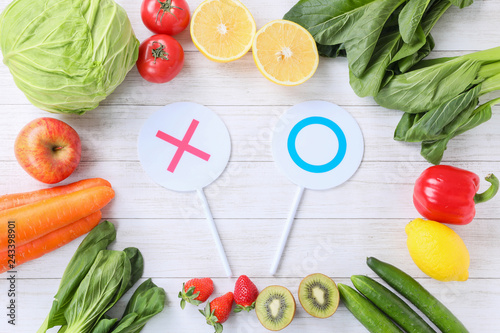 マルバツと野菜