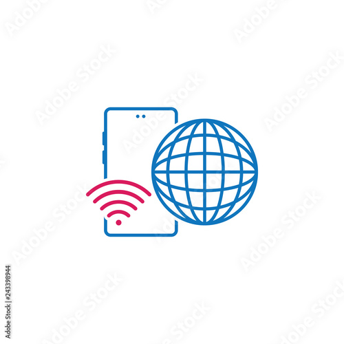 3G, internet, phone, globe, wi-fi icon. Element of mobile and smartphone icon for mobile concept and web apps. Detailed 3G, internet, phone, globe, wi-fi icon can be used for web
