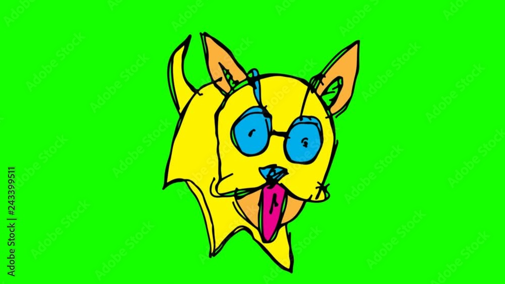 kids drawing green screen with theme of surprised dog kids drawing green screen with theme of surprised dog