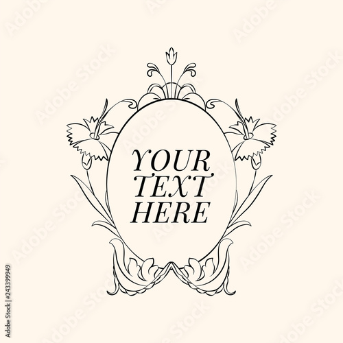 Vintage flourish ornament illustration