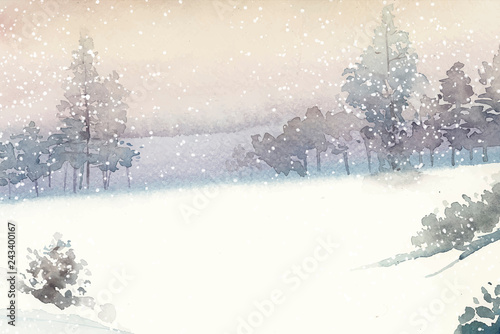 Drawing winter with a snow