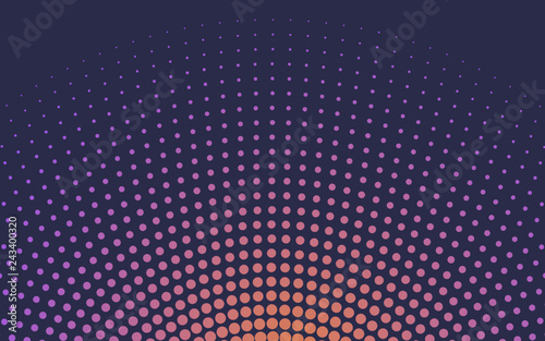 Orange gradient halftone background vector