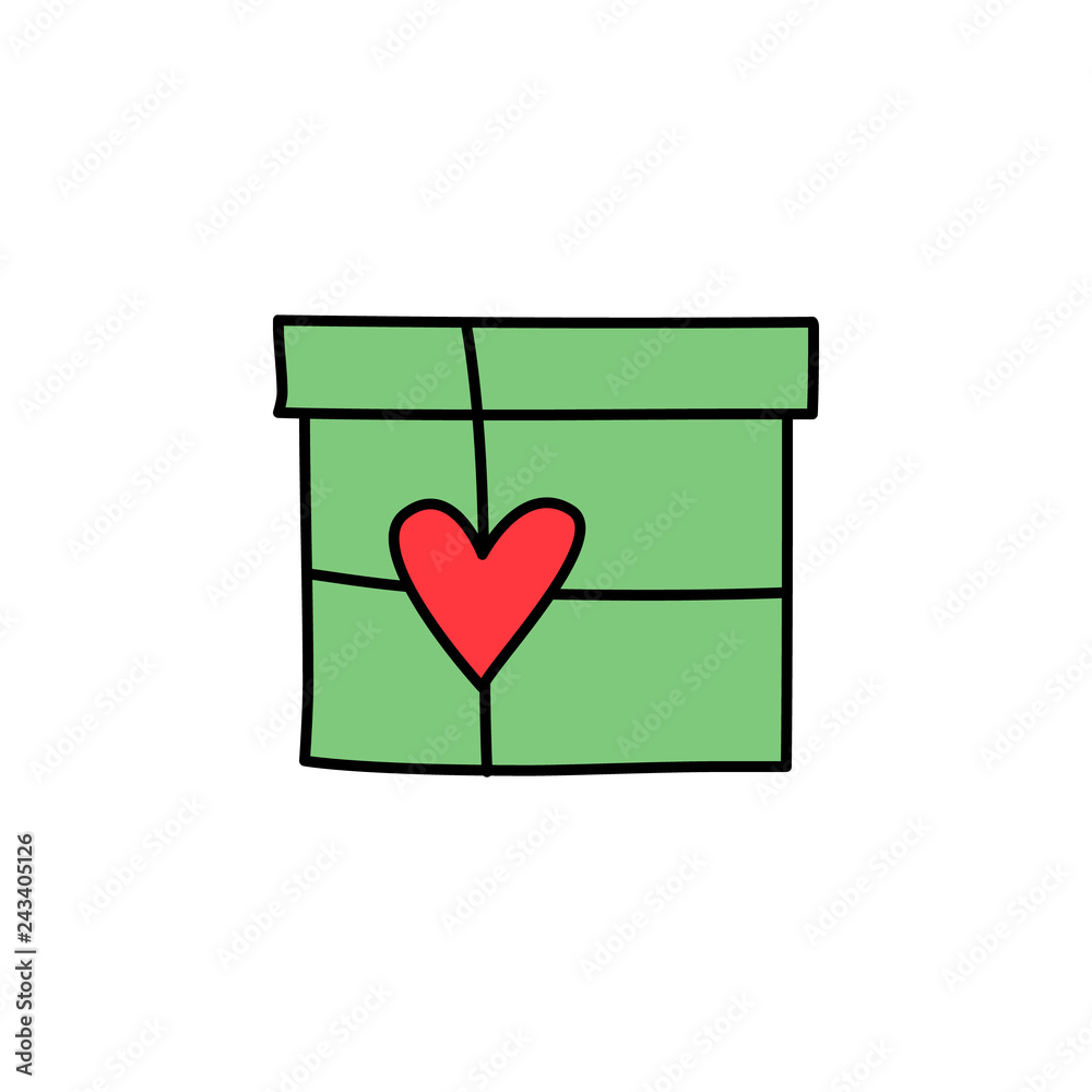 Valentine's Day, gift icon. Element of color Valentine's Day signs for mobile concept and web apps. Detailed Valentine's Day, gift icon can be used for web and mobile