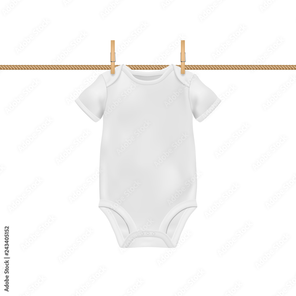 Template Long Sleeve Shoulder Button Baby Onesie Vector Illustration Stock  Vector - Illustration of apparel, casual: 213225463