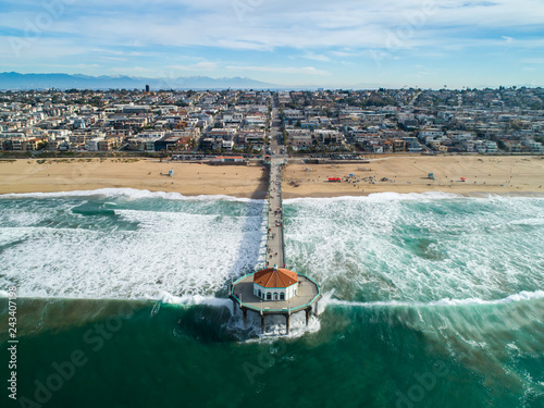 Manhattan Beach California Pier as seen from the Ocean