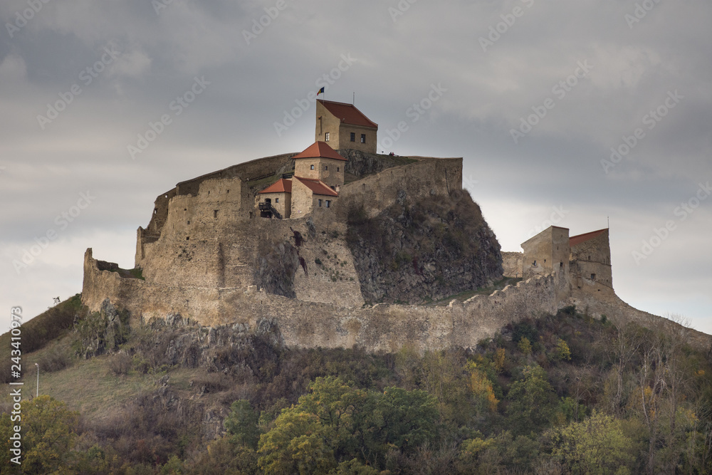 medieval fortress citadel in Rupea, Brasov, Transylvania, Romania,2017