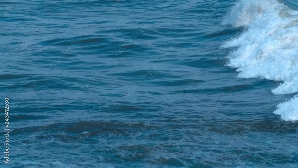 Stormy sea with big blue waves with foam whitecaps and splashes. Large waves in a windy turbulent ocean. Slow mo, slo mo, slow motion, high speed camera, 240fps, 250fps Stormy sea with big blue waves with foam whitecaps and splashes. Large waves in a windy turbulent ocean. Slow mo, slo mo, slow motion, high speed camera, 240fps, 250fps
