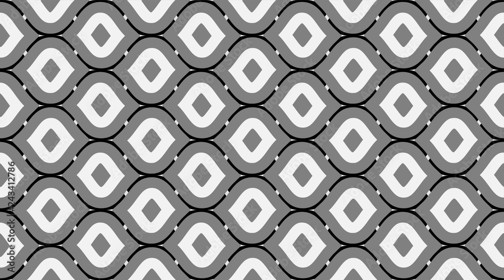 Fototapeta premium Seamless pattern geometric. Delicate beautiful ornament. Geometric fashion fabric print. Seamless vector pattern.