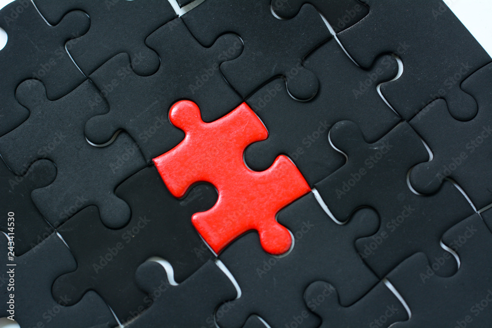 Red and black color jigsaw puzzle background Red and black color jigsaw puzzle background