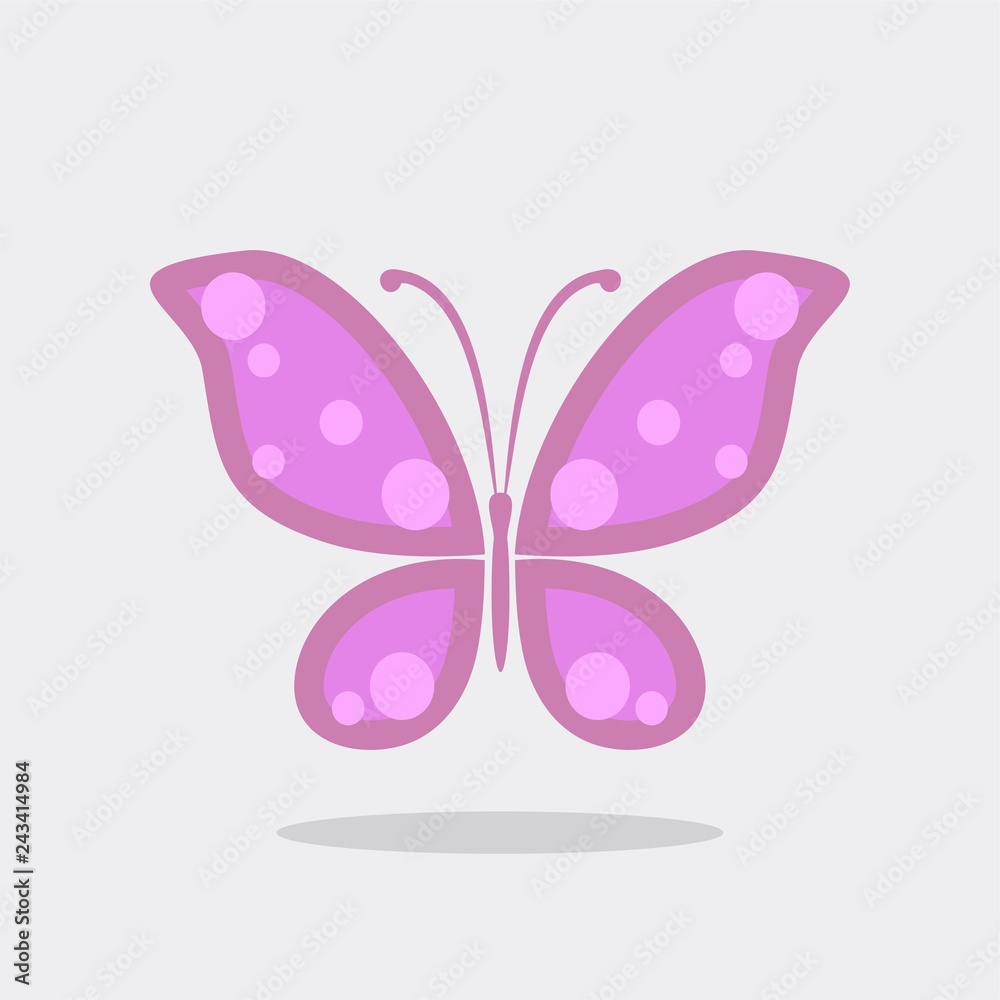 butterfly icon isolated on white background butterfly icon isolated on white background