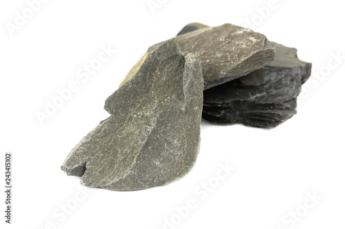 Slate Rock isolate on white background 