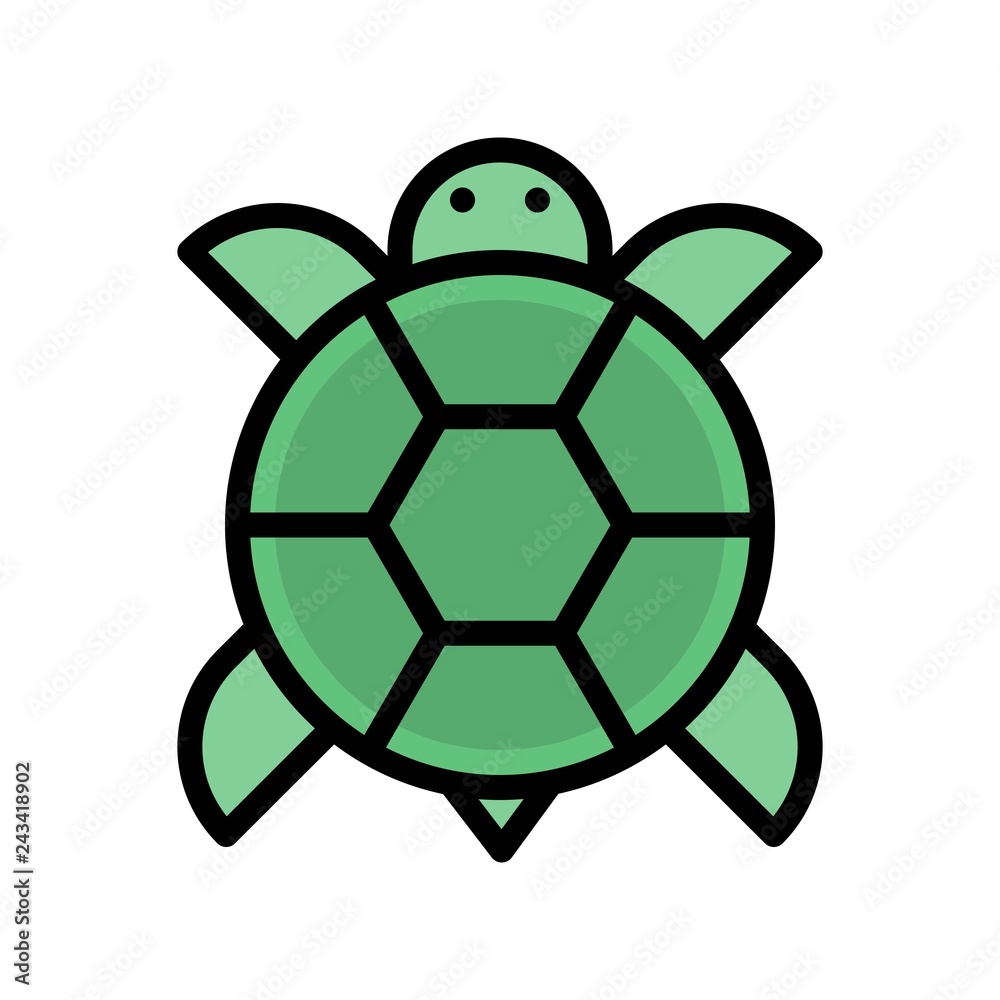 Obraz premium Turtle vector, Chinese New Year related filled style icon editable stroke