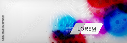 Background abstract - blurred dotted color circle shape, techno bubbles