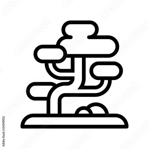 Bonsai vector, Chinese New Year related line style icon editable stroke